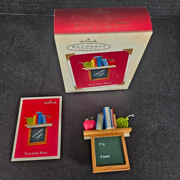 Hallmark 2003 Teachers Rule Christmas Ornament QXG 8629. New - Picture 1 of 10